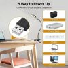 tClip-On Gooseneck Desk Lamp with LED Ring Light in Black