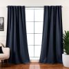 i52 x 108 inch Solid Navy Blue Thermal Blackout Curtain Panels - Set of 2