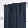 i52 x 108 inch Solid Navy Blue Thermal Blackout Curtain Panels - Set of 2