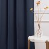 i52 x 108 inch Solid Navy Blue Thermal Blackout Curtain Panels - Set of 2