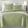 Full/Queen Lightweight Sage Ultra Soft 3-Piece Microfiber Quilt Set